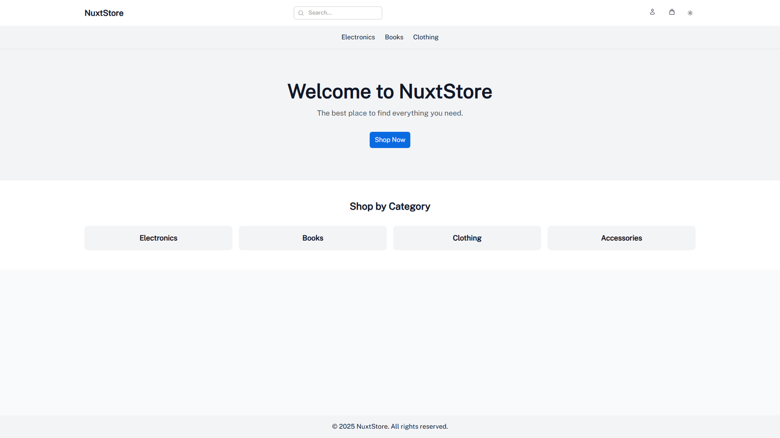NuxtStore E-commerce Template